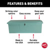 Taylor Made Stow N? Go Standard Fiberglass Dock Box, Medium (24"H X 72"W X 23"D), Seafoam Green #83552SF