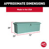 Taylor Made Stow N Go Standard Fiberglass Dock Box, Medium (24"H X 72"W X 23"D), Seafoam Green #83552SF