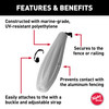 Taylor Made Pontoon Fence Saver Fender, White (9"W x 36"L) #31032