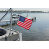 Taylor Made Pontoon Flag Pole Socket with Flag, 24" with 12"x18" US Flag #921