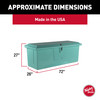 Taylor Made Stow N? Go Deep Fiberglass Dock Box, Medium (27"H X 72"W X 26"D), Seafoam Green #83554SF