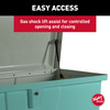 Taylor Made Stow N? Go Deep Fiberglass Dock Box, Medium (27"H X 72"W X 26"D), Seafoam Green #83554SF