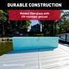 Taylor Made Stow N? Go Fisherman?s Fiberglass Dock Box, Extra Large (24"H X 95"W X 22"D), Seafoam Green #83560SF