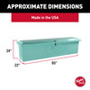 Taylor Made Stow N Go Fishermans Fiberglass Dock Box, Extra Large (24"H X 95"W X 22"D), Seafoam Green #83560SF