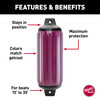 Taylor Made Super Gard Boat Fender, Burgundy (10.5" x 30") #953128
