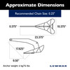 Lewmar DTX Stainless Steel Anchor - 14 lbs.