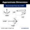 Lewmar Galvanized Steel Claw Anchor - 2.2 lbs.