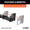CURT Universal Weld-On Trailer Hitch, 2-1/2" Receiver (Up to 44" Frames, 9" Drop) Trailer Hitch