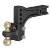 CURT HD Adjustable Trailer Hitch Ball Mount with Dual Ball, 2-1/2" Shank, 20K Trailer Hitch Ball Mount