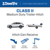 2021-2024 GMC Terrain Except Diesel EngineDraw-Tite Class 2 Trailer Hitch, 1-1/4 Inch Square Receiver Bundle w/ Plug-n-Play T-One Wiring Harness
