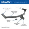 2012-2021 Nissan NV3500 Draw-tite Class 4 Trailer Hitch, 2 Inch Square Receiver Bundle w/ Plug-n-Play T-One Wiring Harness