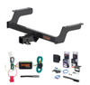 2024 - 2026 Subaru Crosstrek Excluding Wilderness Curt 2" Class 3 Trailer Tow Hitch + 5-Flat Wiring Kit Tow Boat/Utility Trailer with Surge Brakes 13633