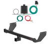 2026 Toyota bZ Excluding models with kick sensor Curt 2", Class 3 Trailer Tow Hitch + 4-flat Wiring Kit 13544