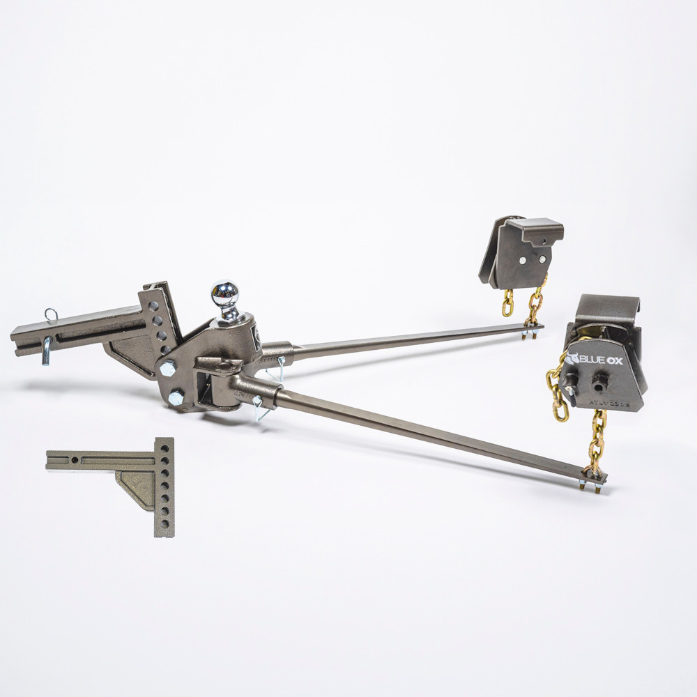 BlueOx 20k, 550 lb TW, SwayPro Weight Distributing Hitch, 2" Recievers 7-hole/9 receiver stinger BXW0553
