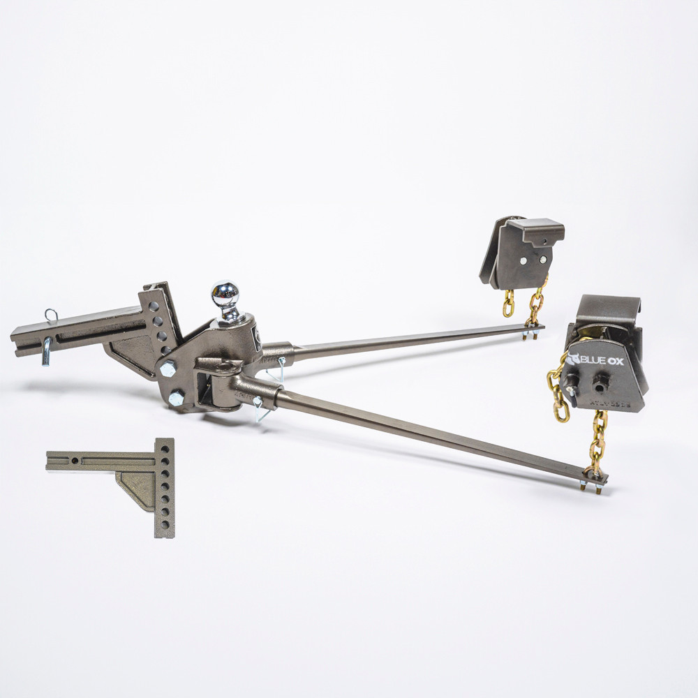 BlueOx 20k, 550 lb TW, SwayPro Weight Distributing Hitch, 2" Recievers 7-hole/9 receiver stinger BXW0553