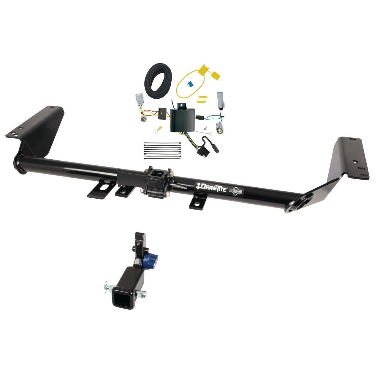 2022-2023 Chrysler Grand Caravan (Canada Only) Draw-tite Hidden Hitch Completely Hidden Trailer Hitch 2 Inch Removable Receiver Bundle w/ Plug-n-Play T-One Wiring Harness