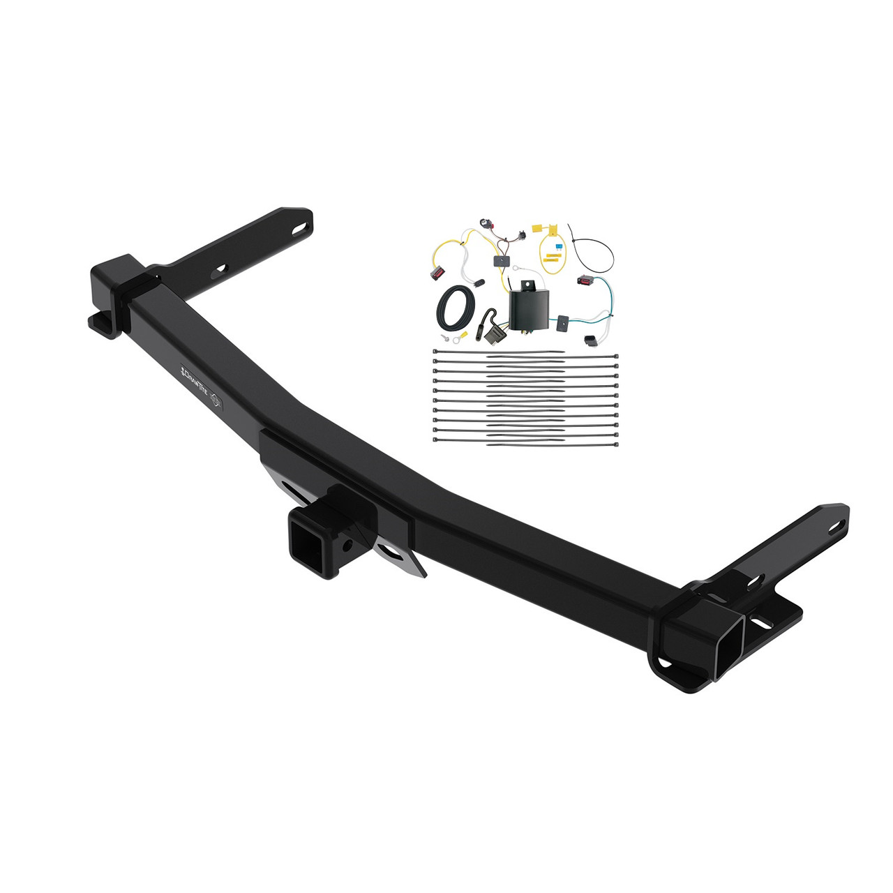 2014-2020 Jeep Grand Cherokee w/Removable OEM Fascia Panel Only Draw-tite Class 4 Trailer Hitch, 2 Inch Square Receiver Bundle w/ Plug-n-Play T-One Wiring Harness