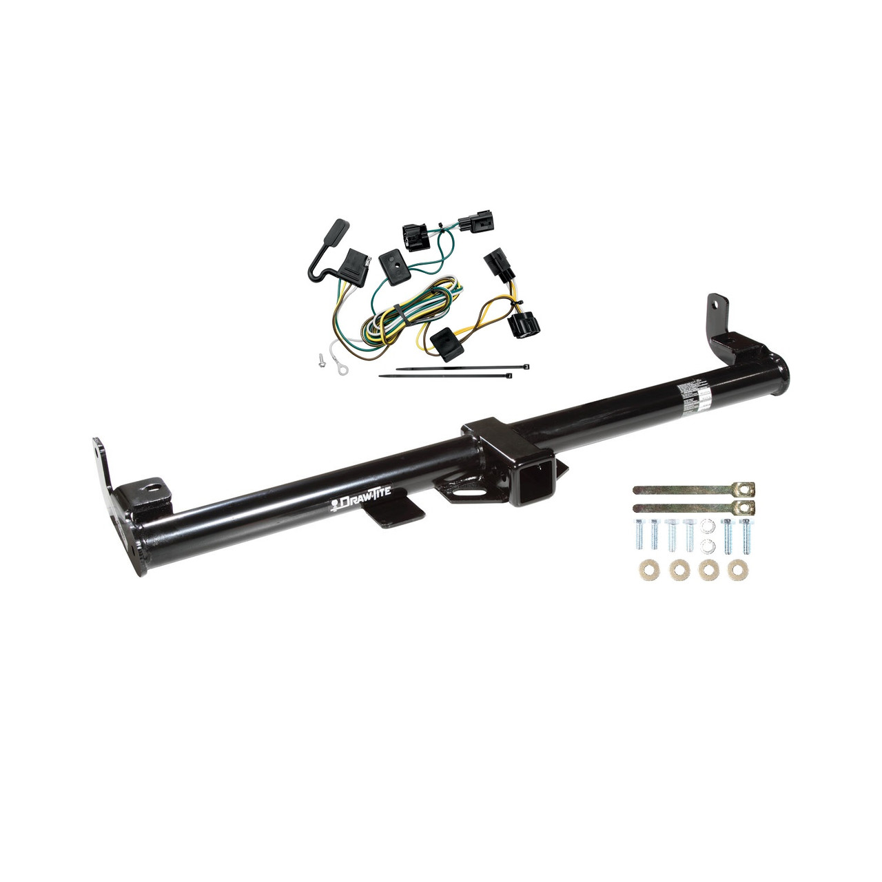 1998-2006 Jeep TJ (Canada Only) Draw-tite Class 3 Trailer Hitch, 2 Inch Square Receiver Bundle w/ Plug-n-Play T-One Wiring Harness