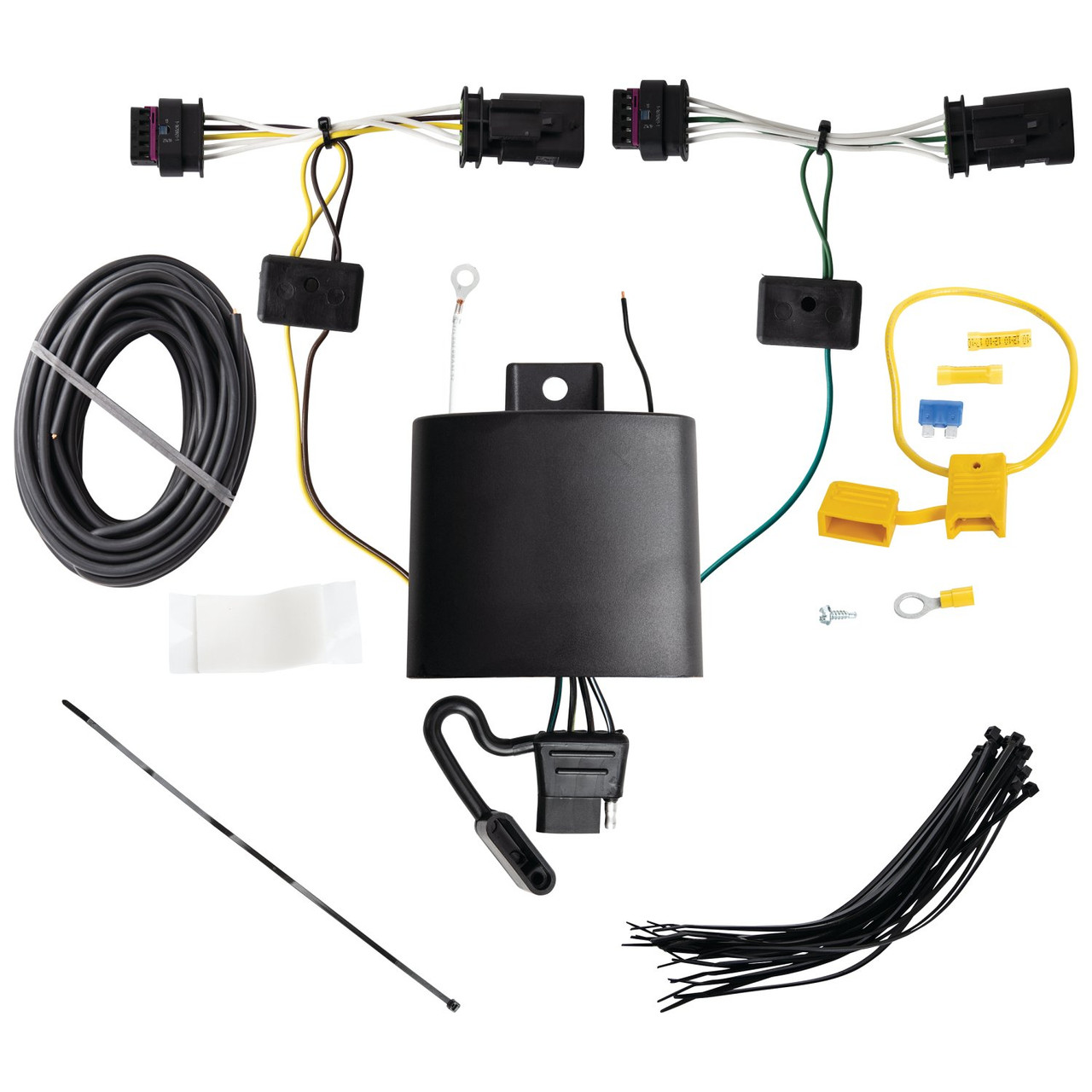 2020-2023 Tesla 3 Draw-tite Class 1 Trailer Hitch, 1-1/4 Inch Square Receiver Bundle w/ Plug-n-Play T-One Wiring Harness