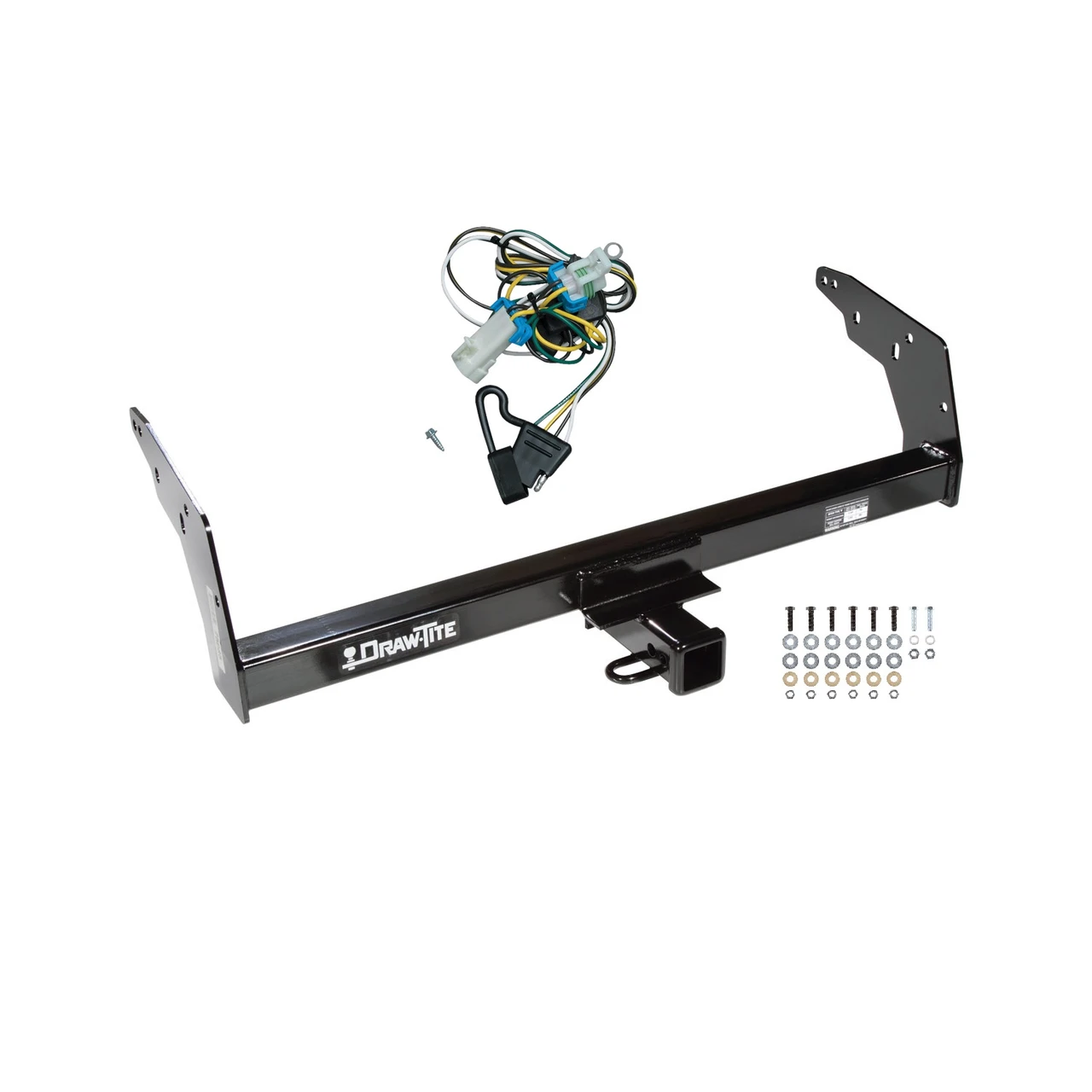 1998-2004 Chevrolet S10 Draw-tite Class 3 Trailer Hitch, 2 Inch Square Receiver Bundle w/ Plug-n-Play T-One Wiring Harness