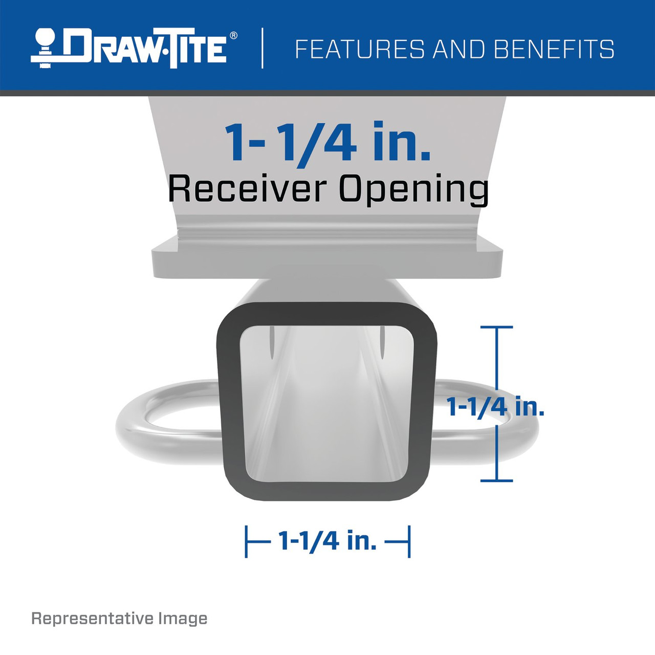 Draw-tite Class 1 Trailer Hitch, 1-1/4 Inch Square Receiver for Select Nissan Altima, Nissan Maxima 24796