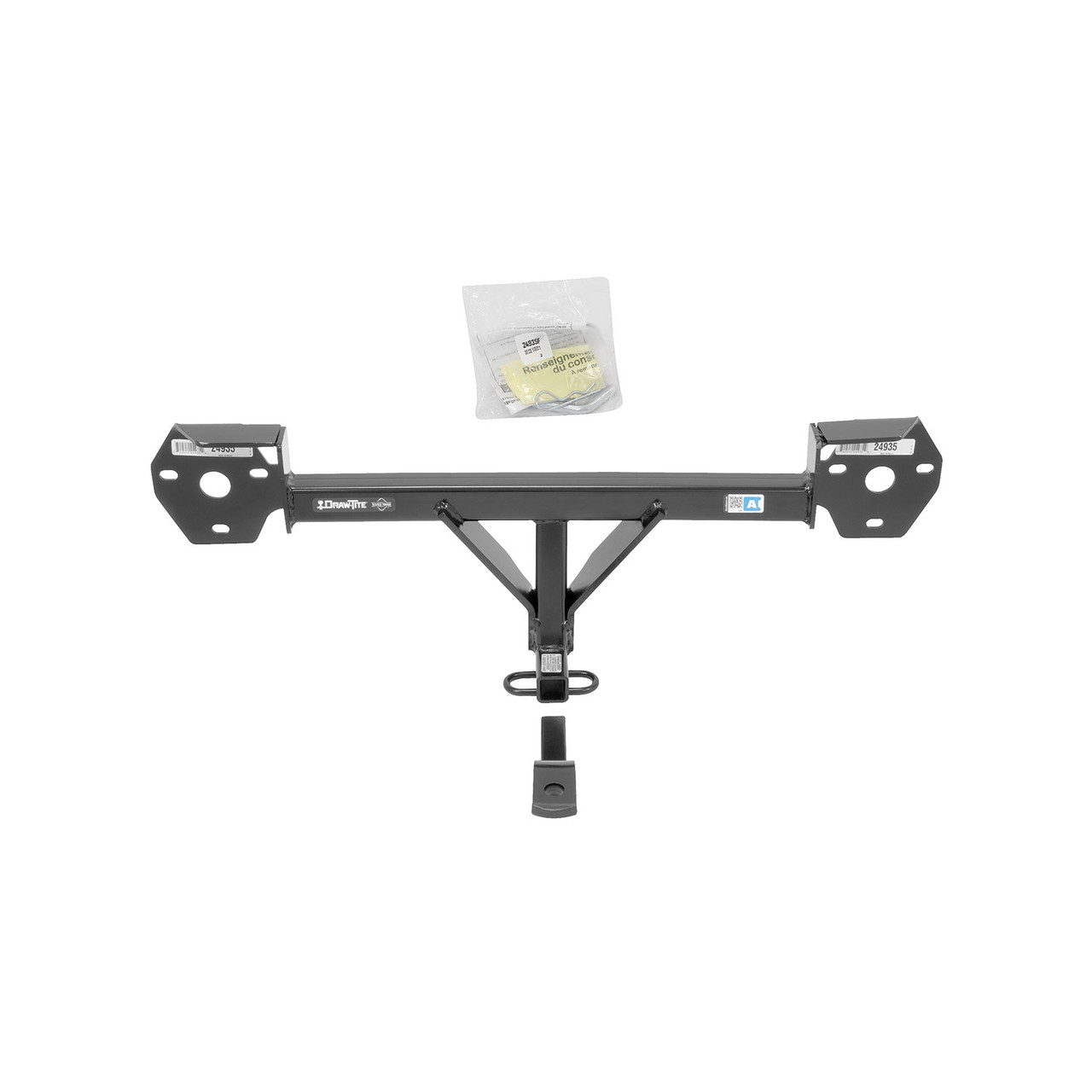 2013-2016 Scion FR-S Draw-tite Class 1 Trailer Hitch, 1-1/4 Inch Square Receiver Bundle w/ Plug-n-Play T-One Wiring Harness