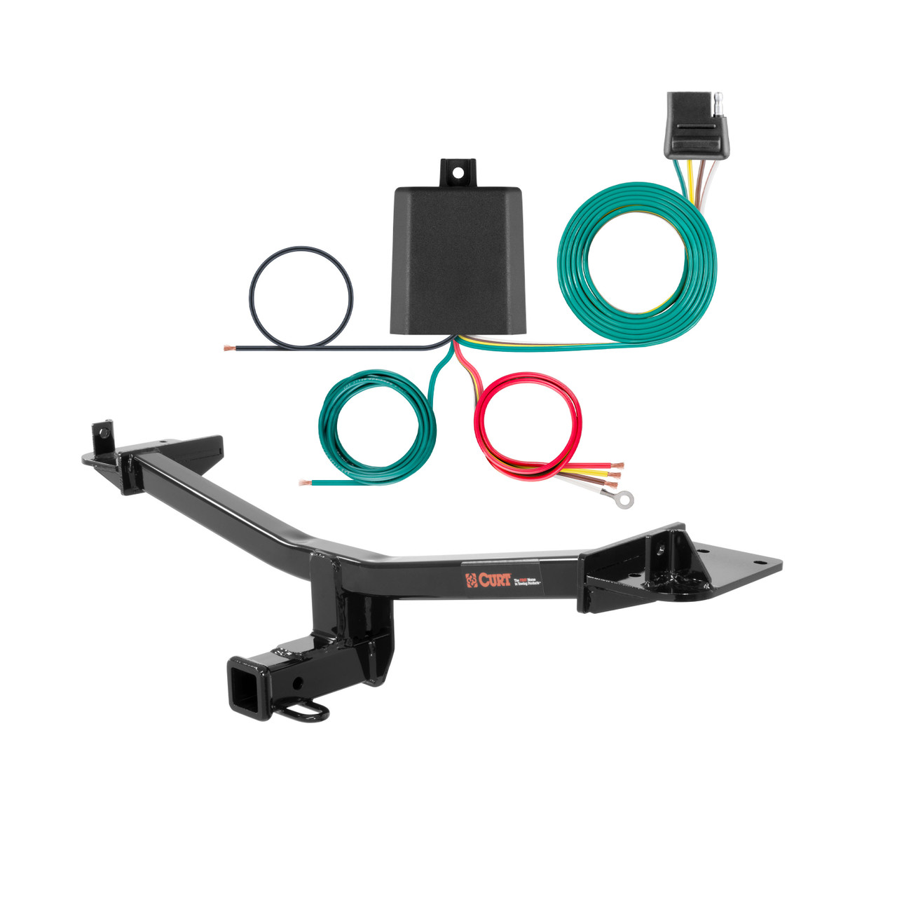 15 - 16 Audi Q1 CURT Class 3 2" Trailer Hitch w/ 4-flat Wiring Kit 13209