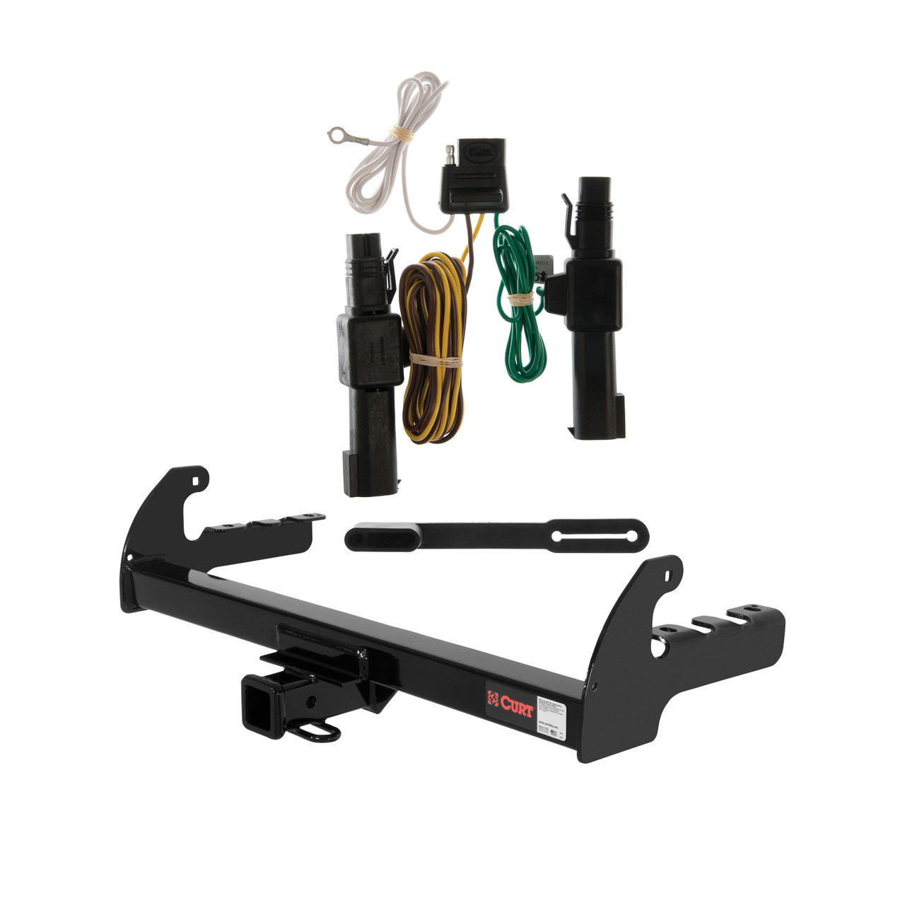 87 - 96 Dodge Dakota CURT Class 3 2" Trailer Hitch w/ 4-flat Wiring Kit 13280