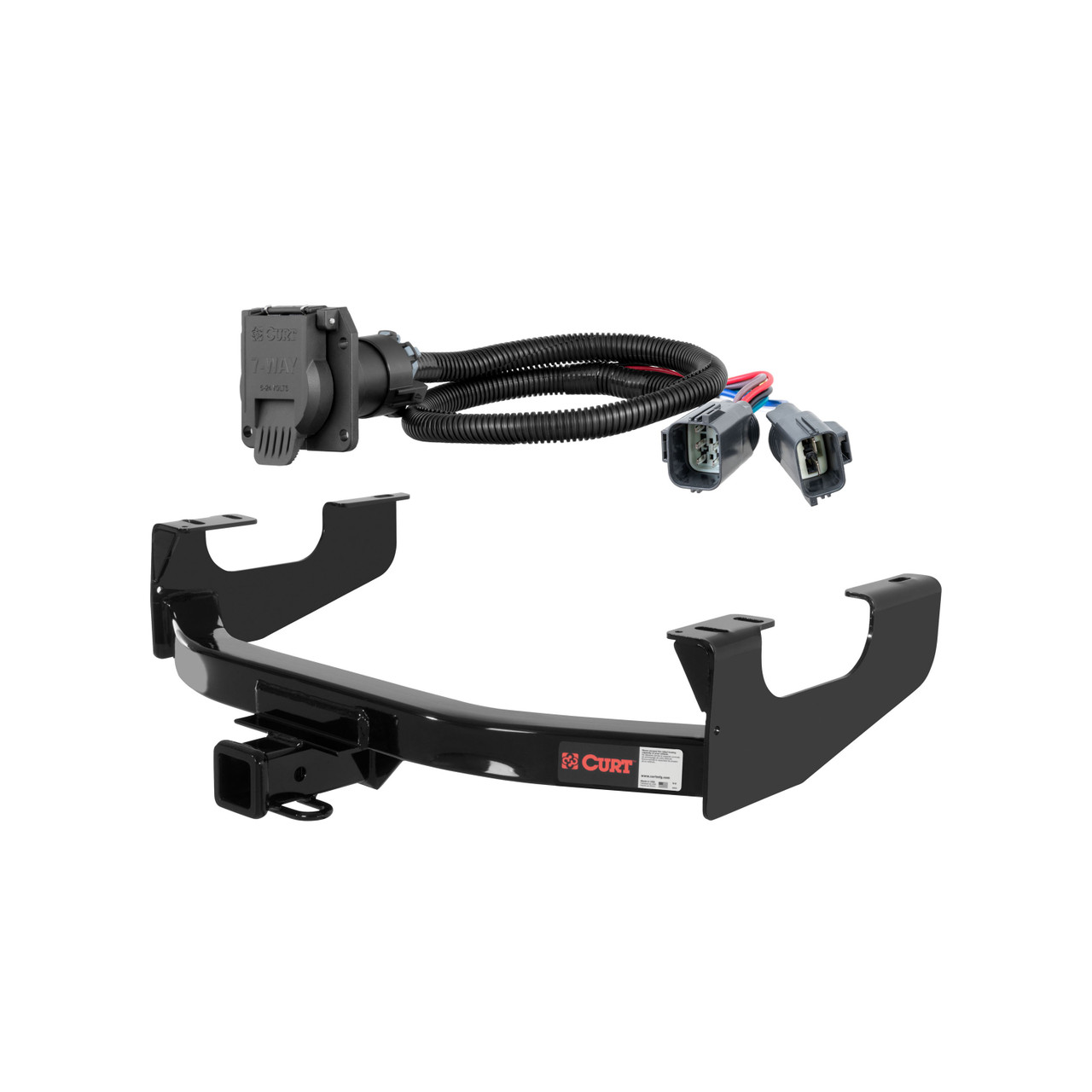 08 - 16 Ford F-450 Super Duty Excluding cab & chassis CURT Class 3 2" Trailer Hitch w/ 7-way Wiring Kit 13355