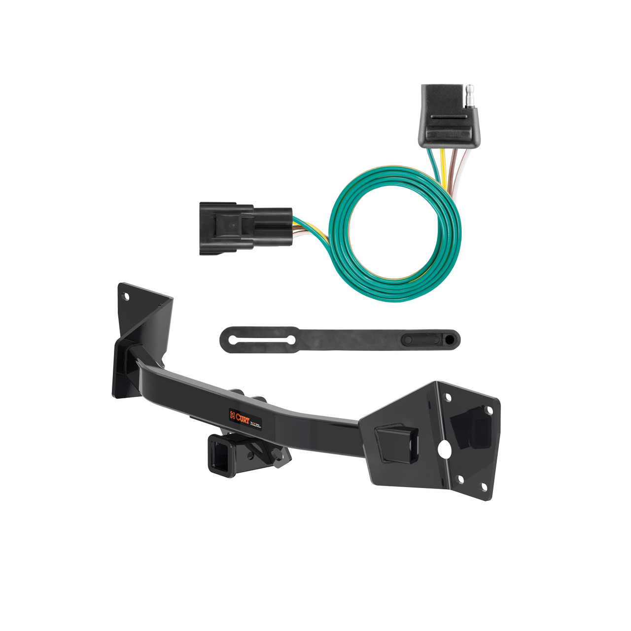 20 - 23 Cadillac XT6 CURT Class 3 2" Trailer Hitch w/ 4-flat Wiring Kit 13482