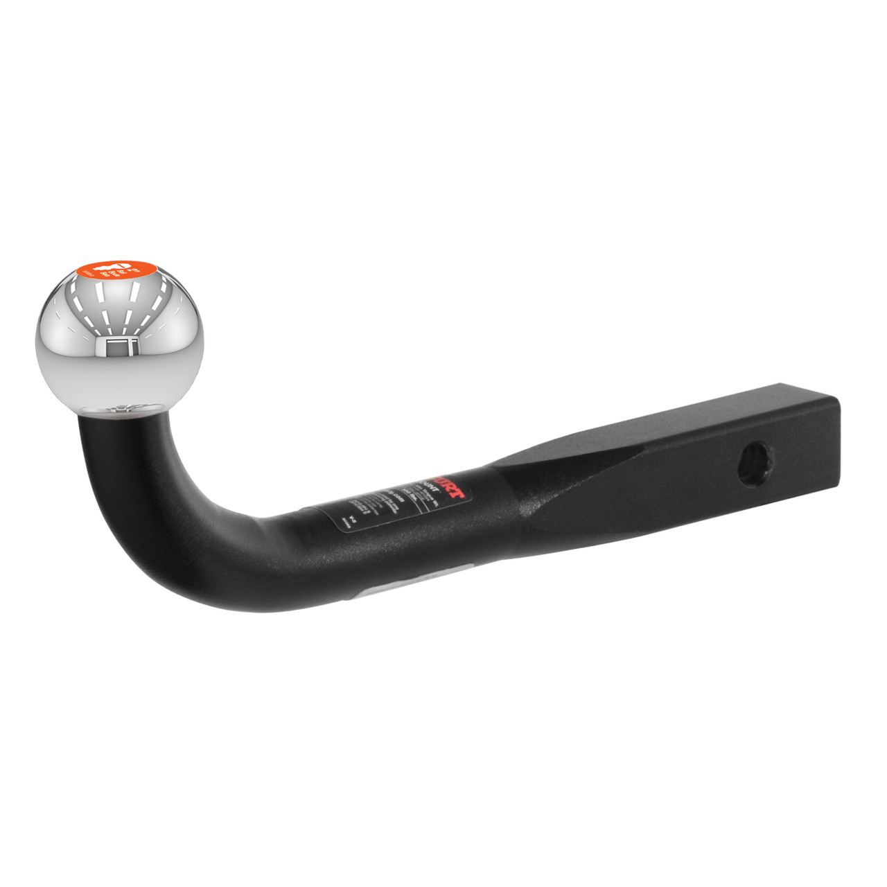 CURT 45552 Euro Trailer Hitch Mount with 2-Inch Trailer Ball, Fits 1-1/4-Inch Receiver, 3,500 lbss, 2-3/4-Inch Height