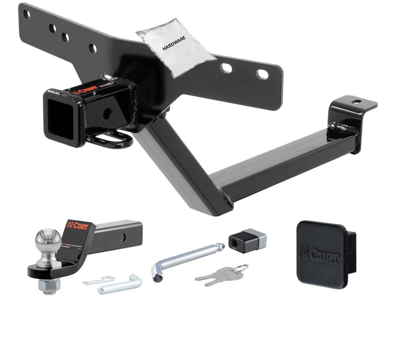 00 - 06 BMW X5  2in. CURT Trailer Hitch + Ball Mount + Cover + Lock Kit HWA173
