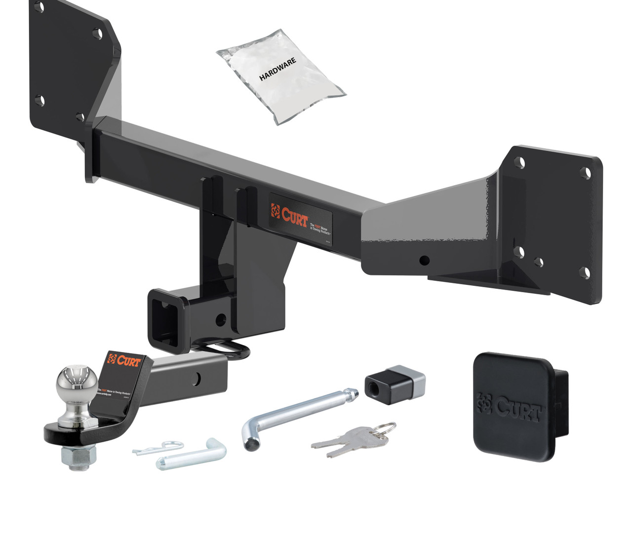 18 - 24 Audi SQ5 2in. CURT Trailer Hitch + Ball Mount + Cover + Lock Kit HWA74