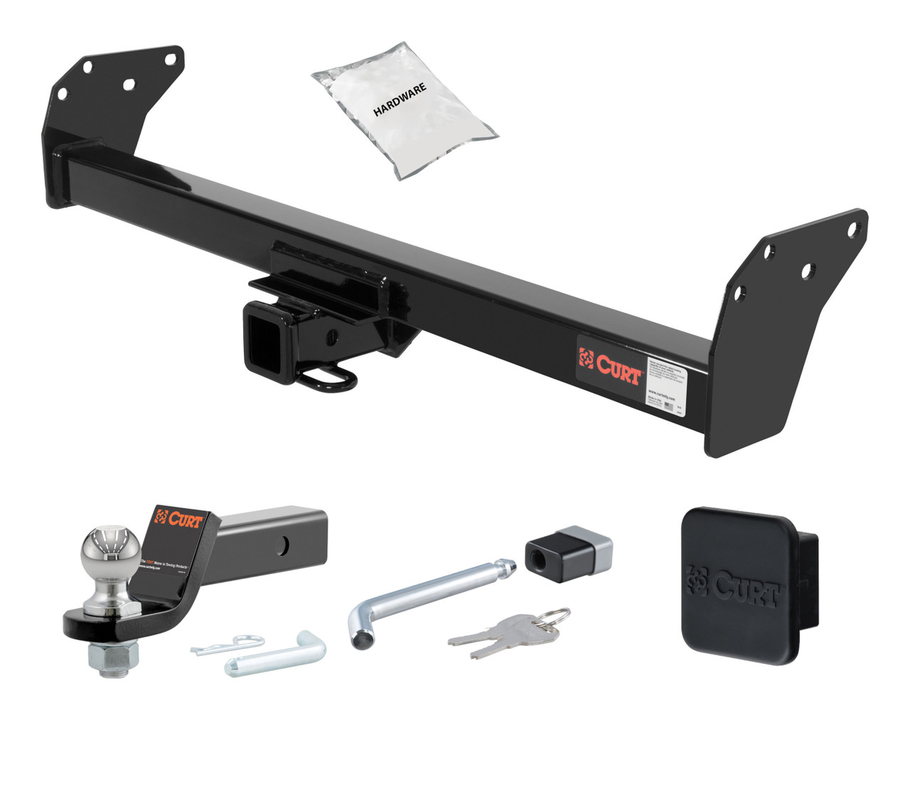 83 - 94 Chevrolet Blazer Down size 2in. CURT Trailer Hitch + Ball Mount + Cover + Lock Kit HWA266