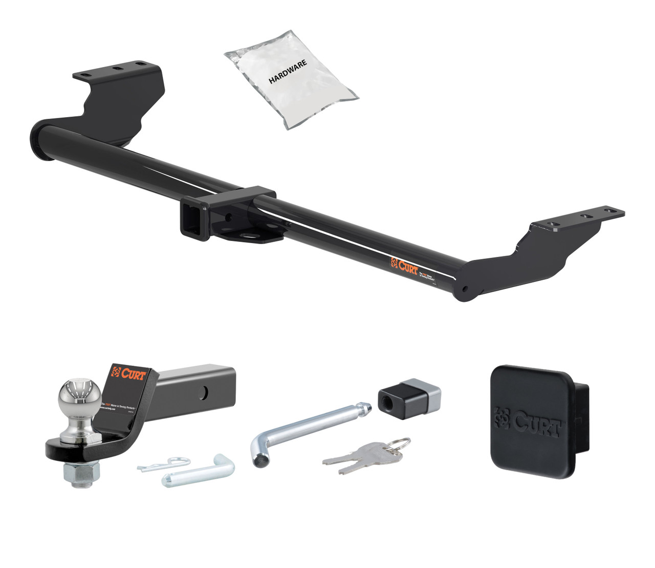 18 - 24 HONDA Odyssey 2in. CURT Trailer Hitch + Ball Mount + Cover + Lock Kit HWA1372