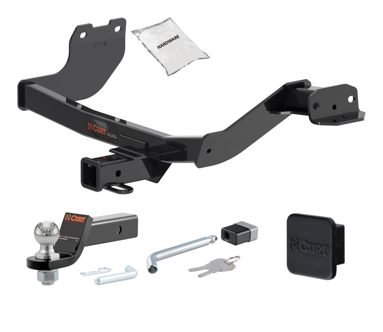 22 - 24 Hyundai Santa Cruz 2in. CURT Trailer Hitch + Ball Mount + Cover + Lock Kit HWA1435