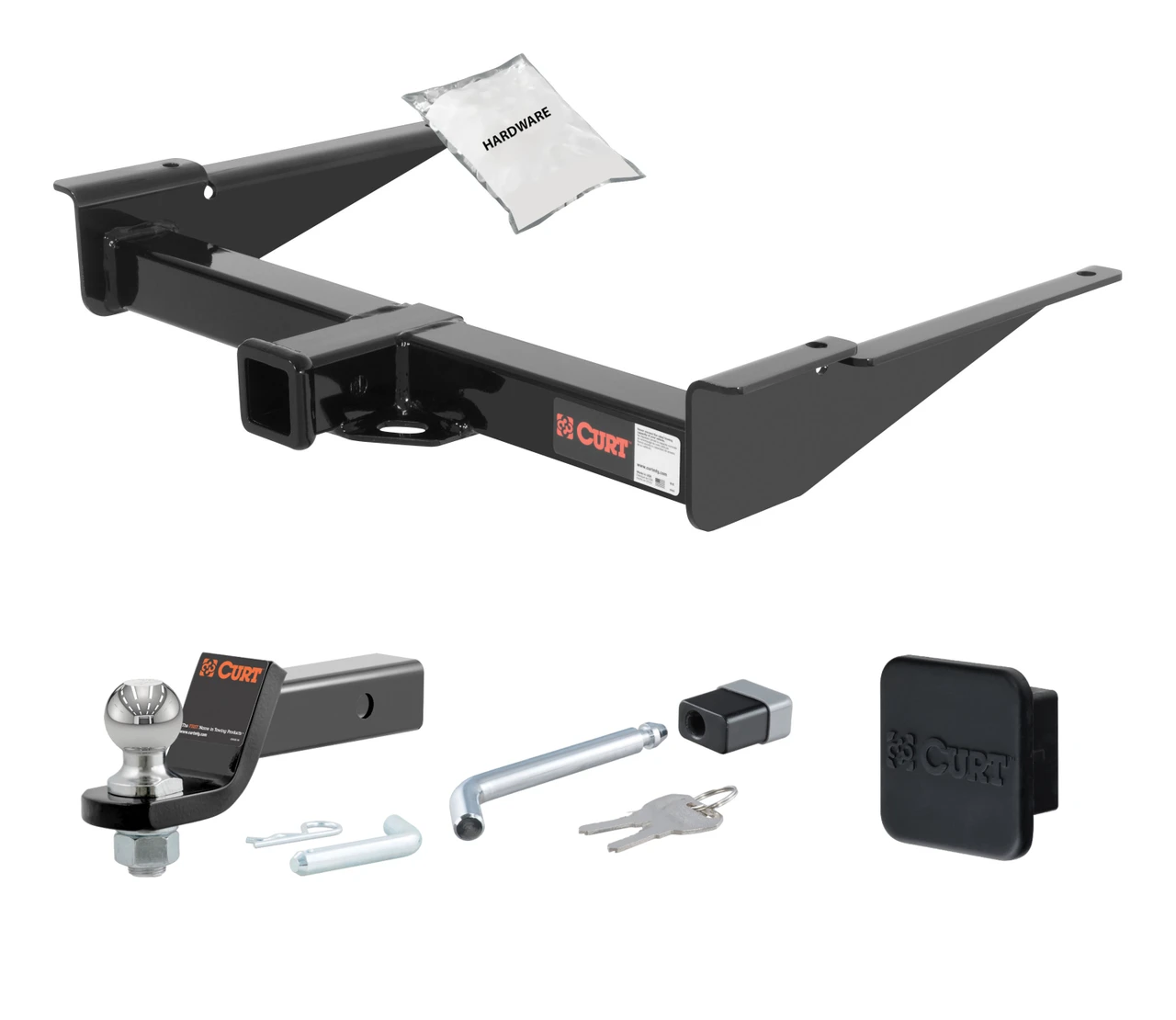71 - 80 ISUZU ISUZU 2in. CURT Trailer Hitch + Ball Mount + Cover + Lock Kit HWA1501