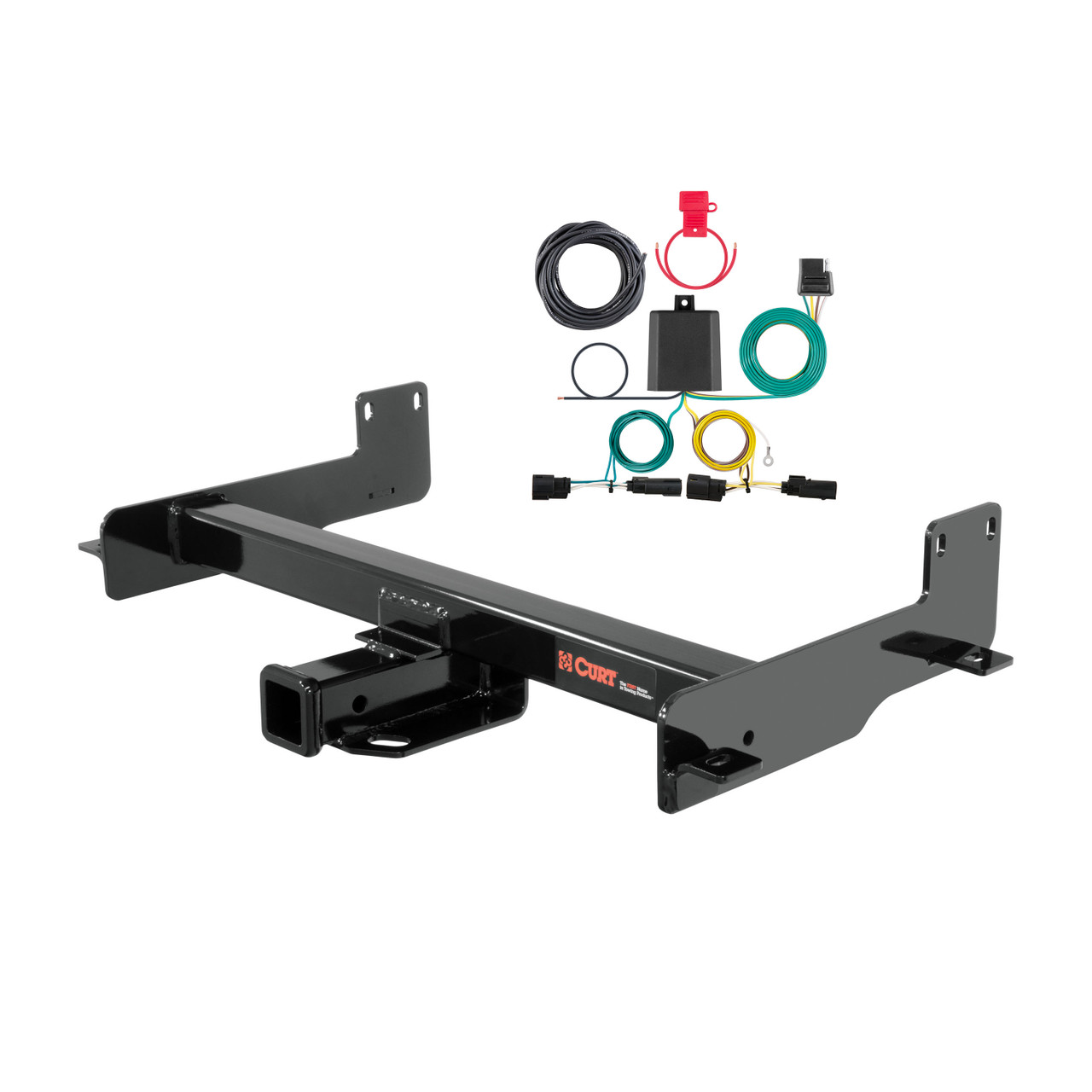 15 - 23 Ford Transit-350 CURT Class 4 2" Trailer Hitch w/ 4-flat Wiring Kit 14012