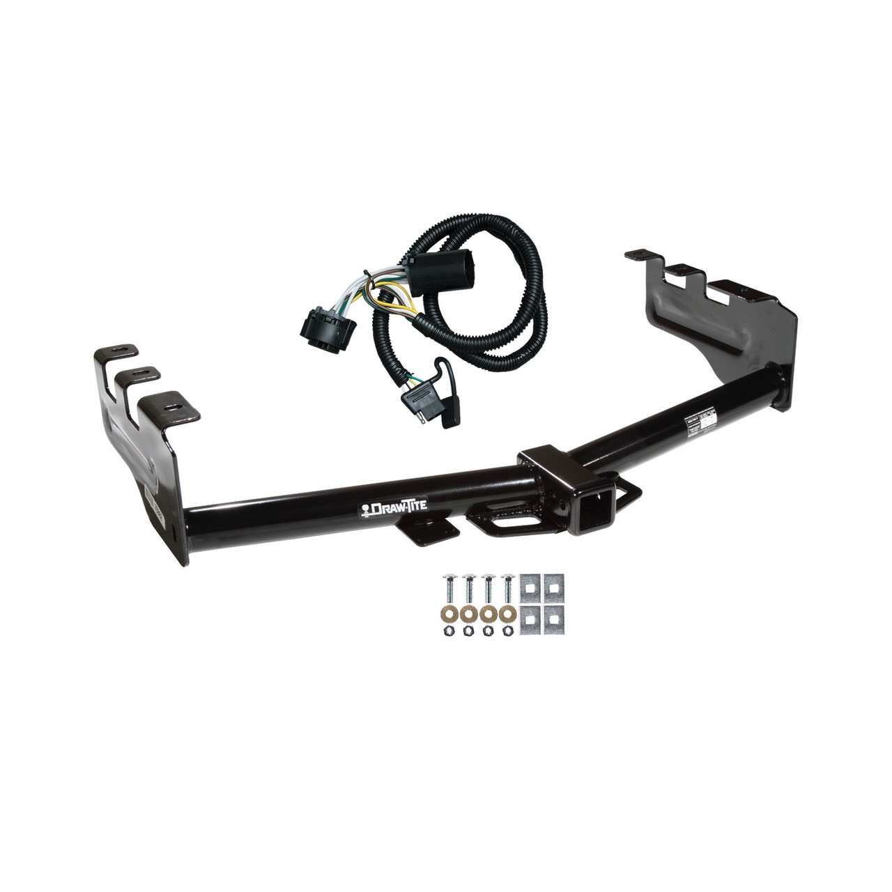 2007-2013 Chevrolet Silverado 1500 Draw-tite Class 4 Trailer Hitch, 2 Inch Square Receiver Bundle w/ Plug-n-Play T-One Wiring Harness 75362