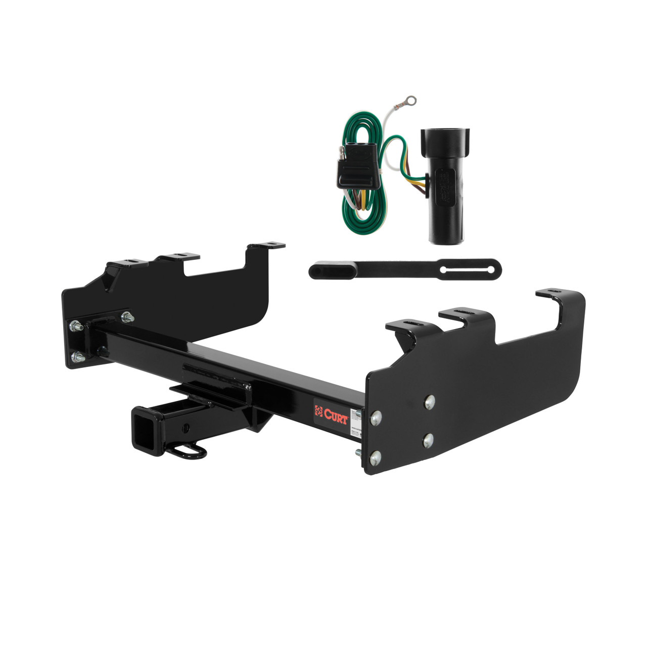 80 - 86 Ford F-350 Old body with 10" drop bumper Curt 2", Class 3 Trailer Tow Hitch + 4-flat Wiring Kit 13099