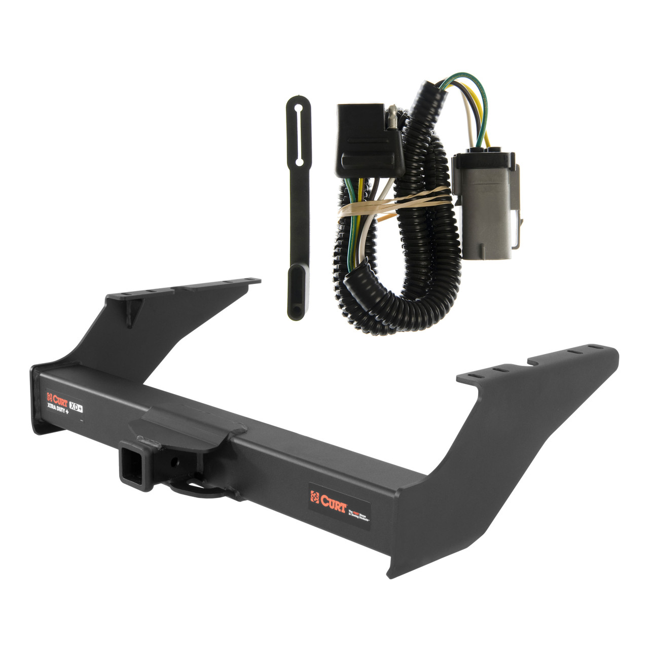 02 - 04 Ford F-350 Super Duty Excluding cab & chassis Curt 2", Class 5 Trailer Tow Hitch + 4-flat Wiring Kit 15410