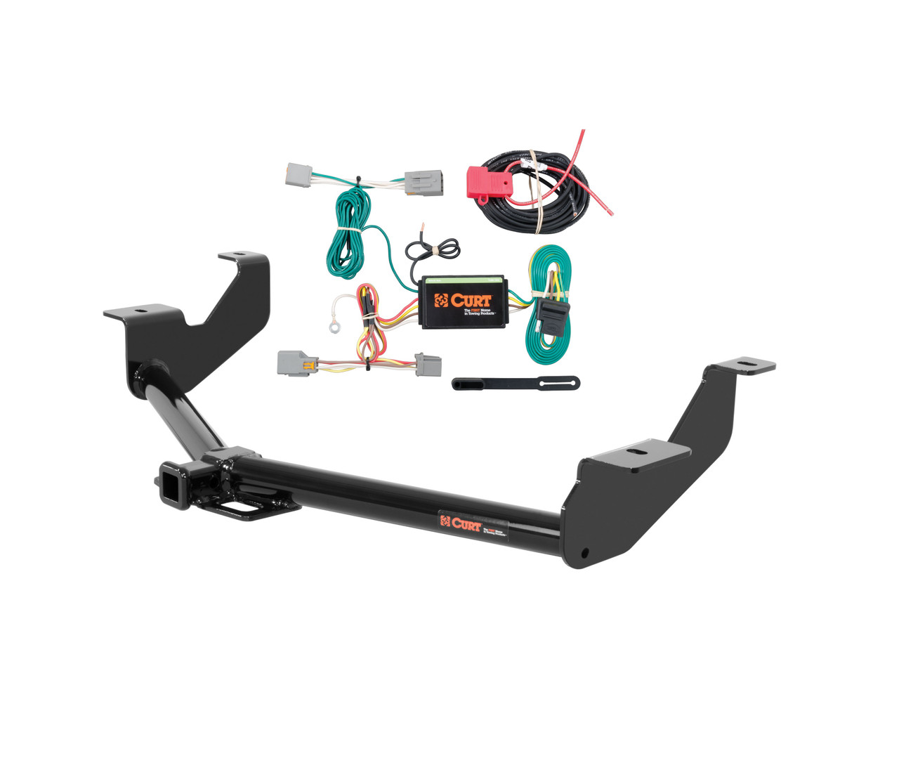 14 - 23 Ford Transit Connect Curt 1-1/4", Class 2 Trailer Tow Hitch + 4-flat Wiring Kit 12123