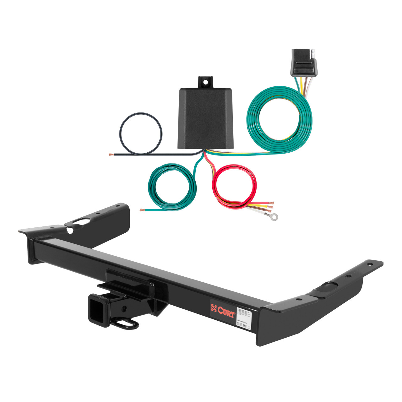 99 - 03 Ford Windstar Curt 2", Class 3 Trailer Tow Hitch + 4-flat Wiring Kit 13085