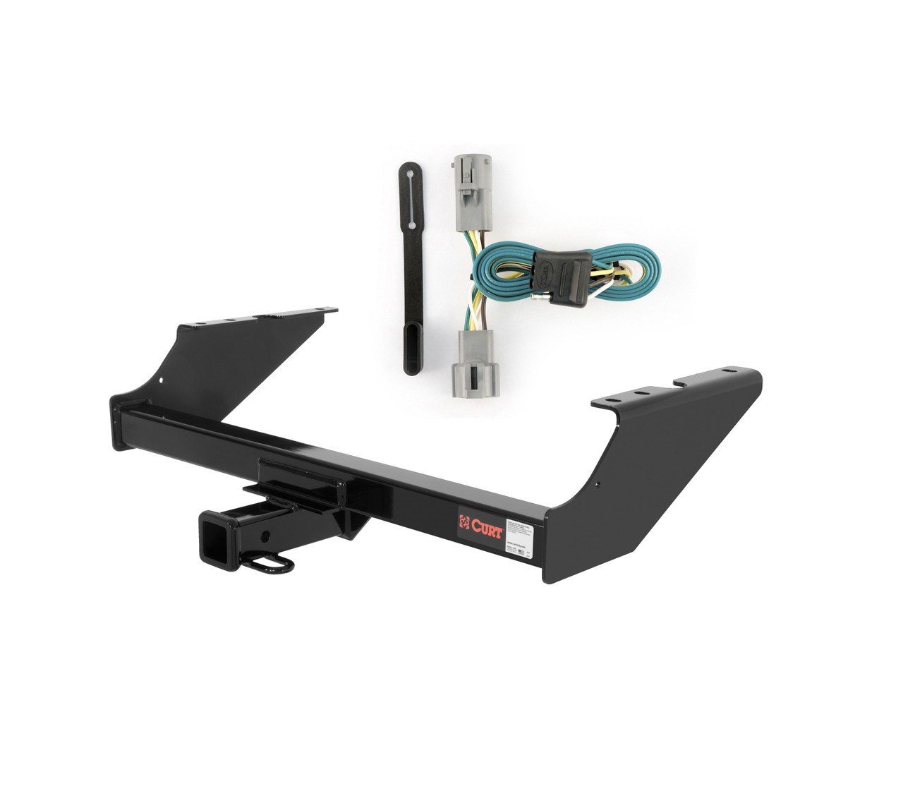 05 - 07 Ford F-350 Super Duty Excluding cab & chassis and 20" spare tire Curt 2", Class 3 Trailer Tow Hitch + 4-flat Wiring Kit 13014