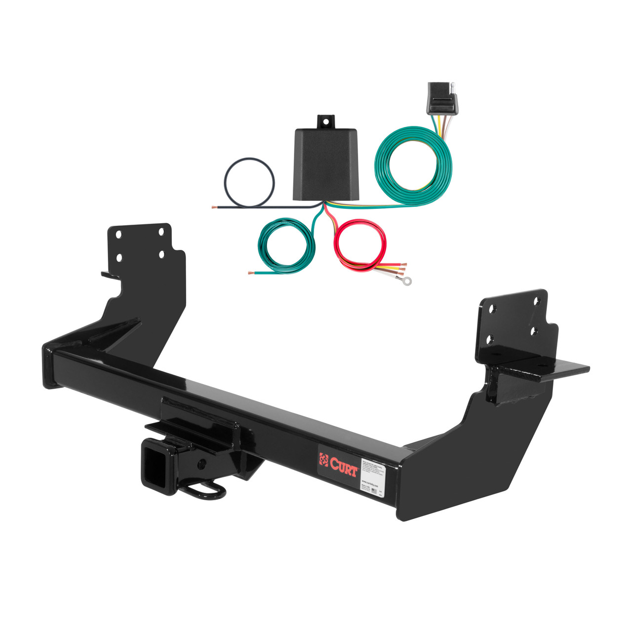 07 - 16 Freightliner Sprinter 3500 Cab & chassis, 170" WB Curt 2", Class 3 Trailer Tow Hitch + 4-flat Wiring Kit 13275