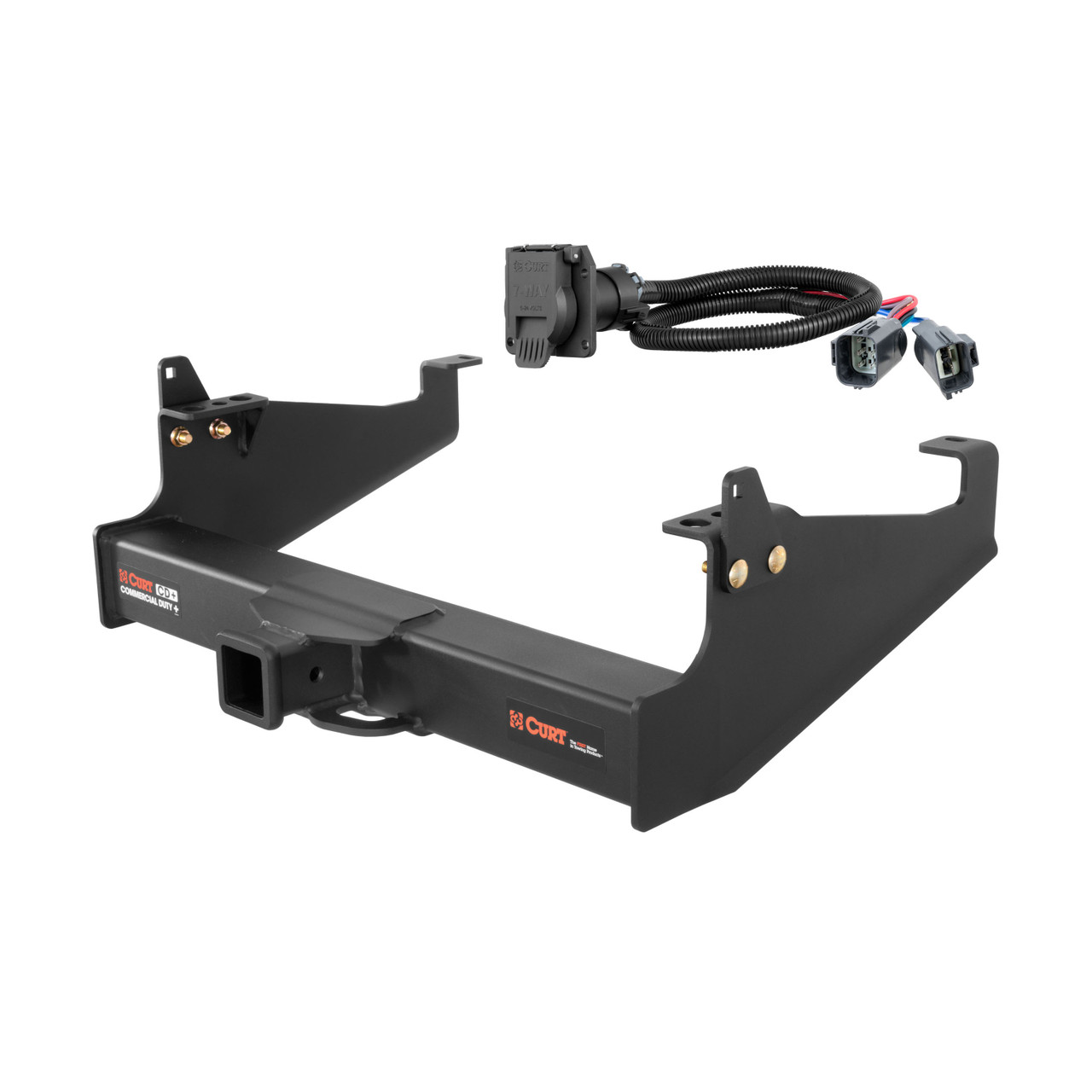 99 - 25 Ford F-450 Super Duty Cab & chassis with 34" frame width (O.D.) Curt 2-1/2", Class 5 Trailer Tow Hitch + 7-way Wiring Kit 15845