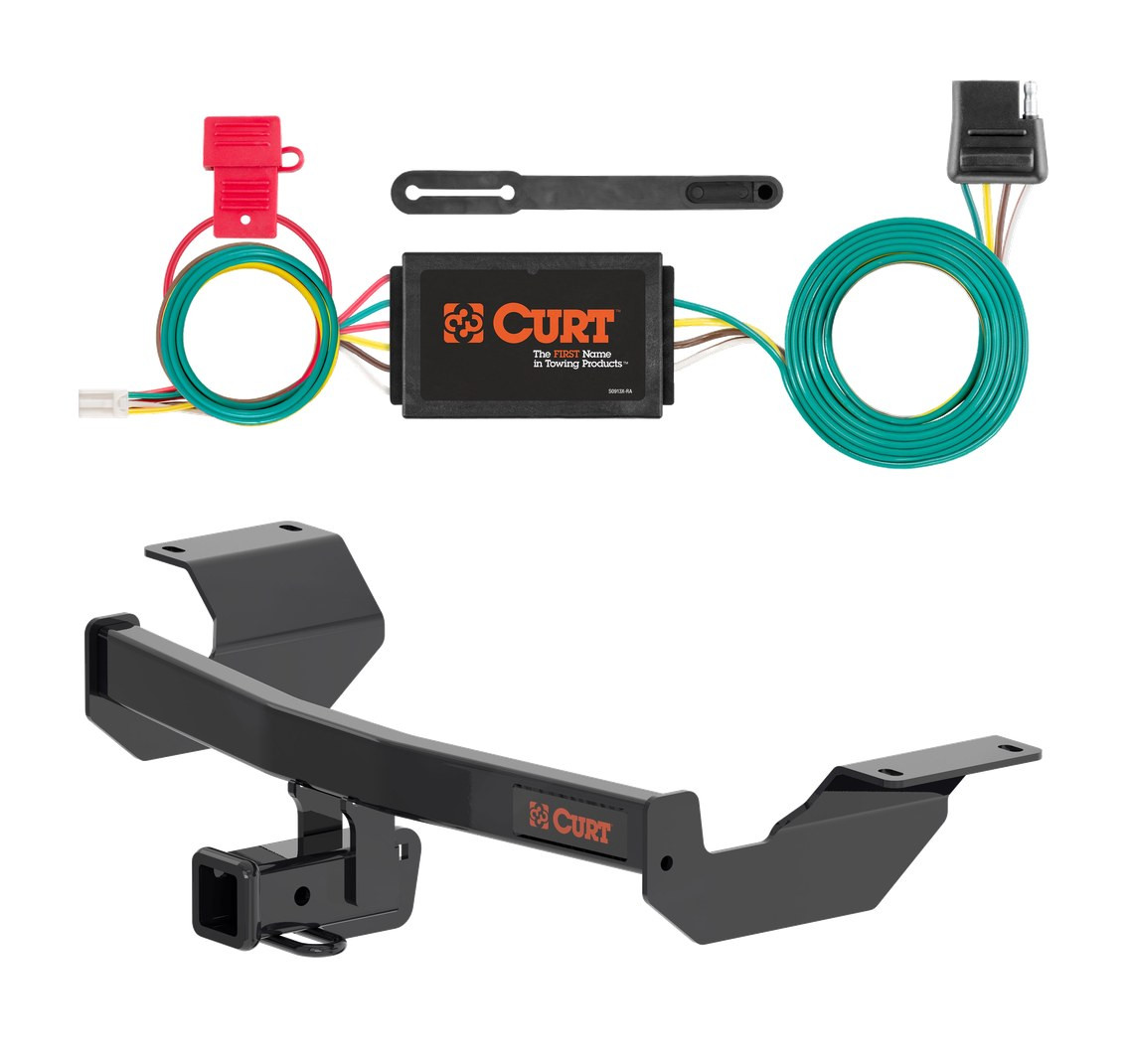 2017 - 2026 Honda CR-V Curt 2", Class 3 Trailer Tow Hitch + 4-flat Wiring Kit 13397