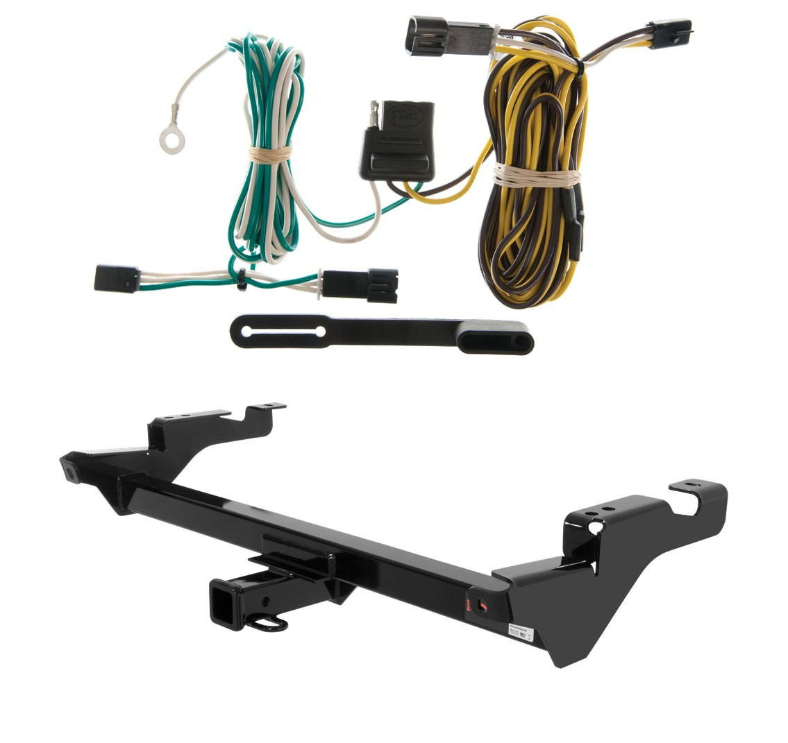 1987 - 1995 GMC G-Series Van Curt 2", Class 3 Trailer Tow Hitch + 4-flat Wiring Kit 13016