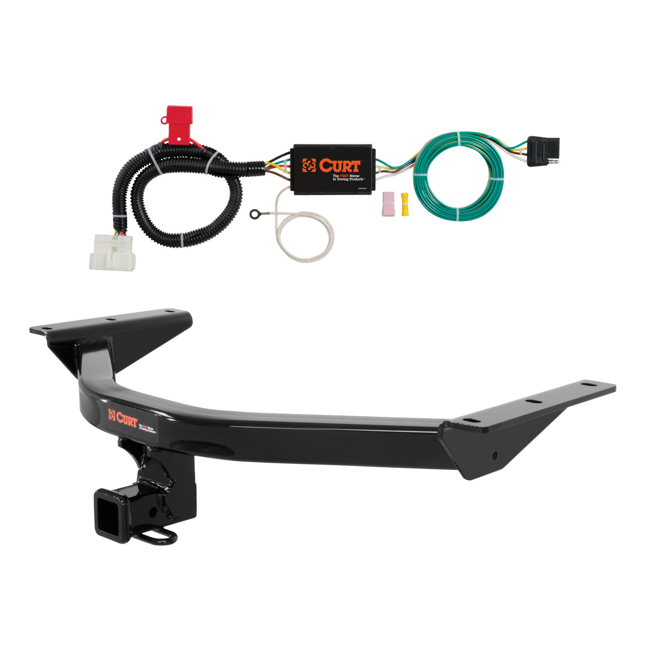 16 - 22 Honda Pilot Curt 2", Class 3 Trailer Tow Hitch + 4-flat Wiring Kit 13146