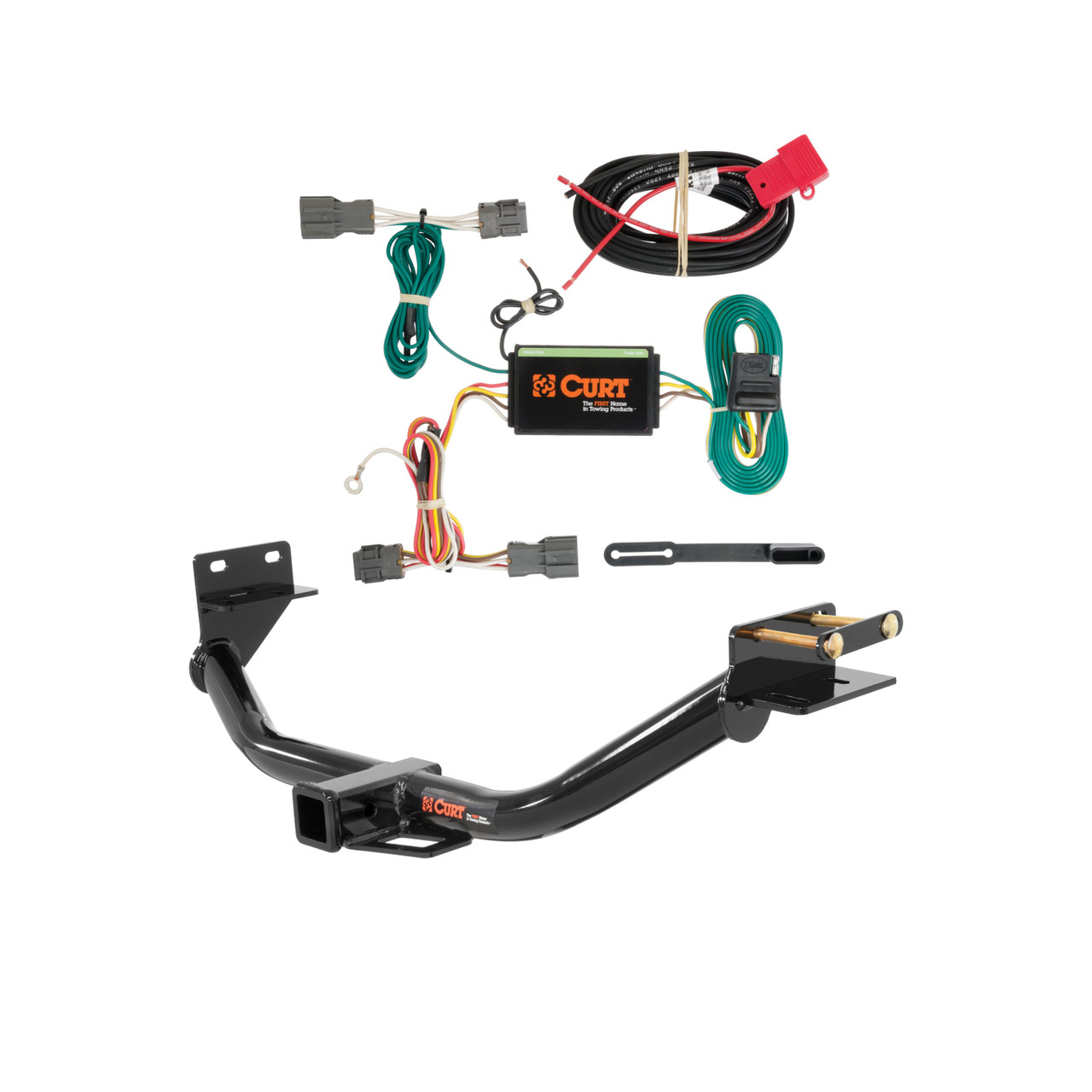 13 - 18 Hyundai Santa Fe Sport Curt 2", Class 3 Trailer Tow Hitch + 4-flat Wiring Kit 13152